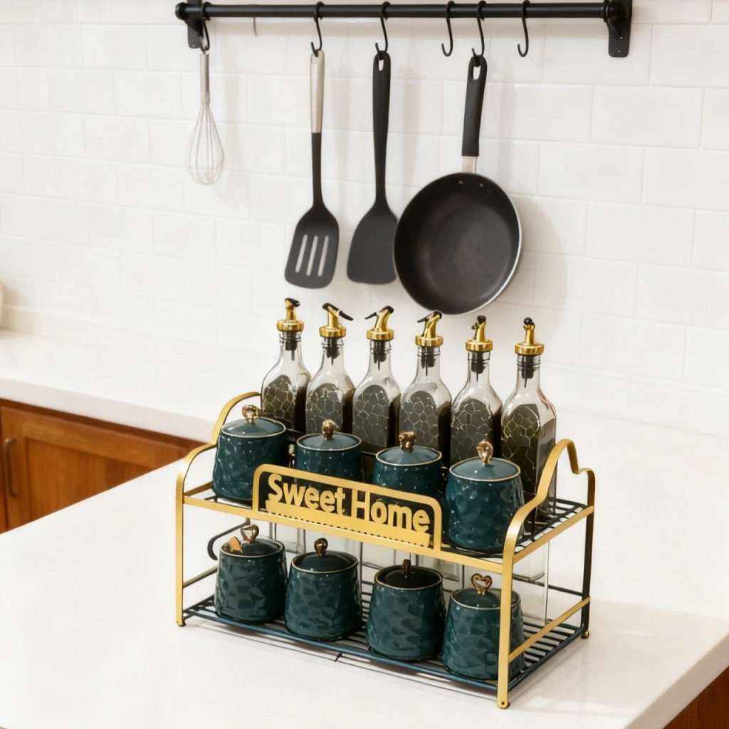 Двухслойная керамическая баночка для специй с п...