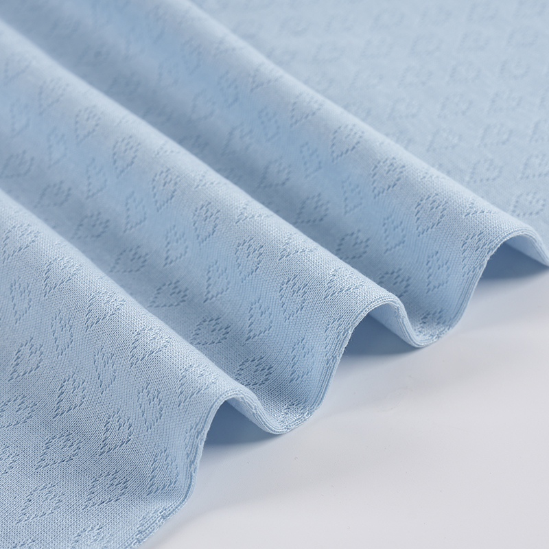 JY1293 Ткань в рубчик жаккардового плетения в форме сердца из полиэстера и спандекса, эластичный трикотаж для детской одежды для дома, ткань для женских маечек