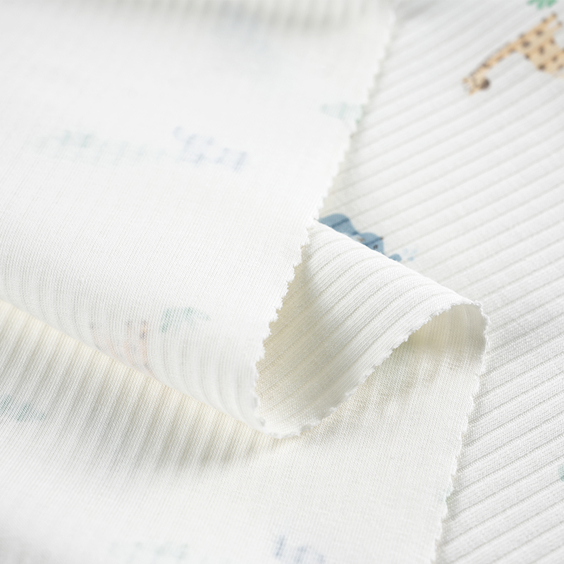 JY80618062 Эластичная трикотажная ткань с мультяшным принтом из хлопка и спандекса с добавлением аммония, идеально подходит для осенних и зимних детских комбинезонов и домашней одежды