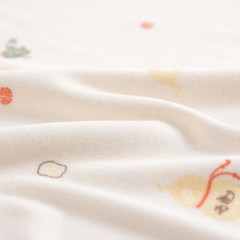 SR8140 Бархатная ткань с мультяшным принтом, эластичный трикотаж из полиэстера и спандекса, ткань для детской домашней одежды, комбинезонов и пижам