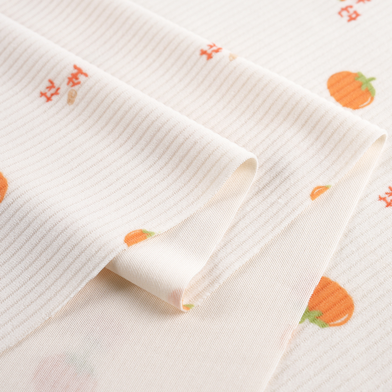 SR8141 Эластичная полосатая бархатная ткань с трикотажным плетением из полиэстера и спандекса, ткань для домашней одежды/пижамы с мультяшным принтом (осенне-зимний вариант)