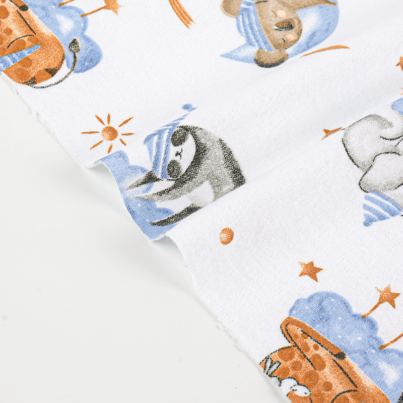 SR8143 Фланель с мультяшным принтом, тканый флис, ткань для домашней одежды, пижам, спальных мешков и одеял на осень и зиму