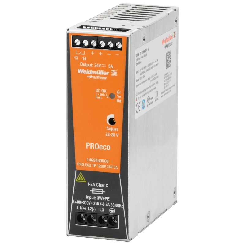 Weidmuller PRO ECO 120W 24V 5A 1469480000