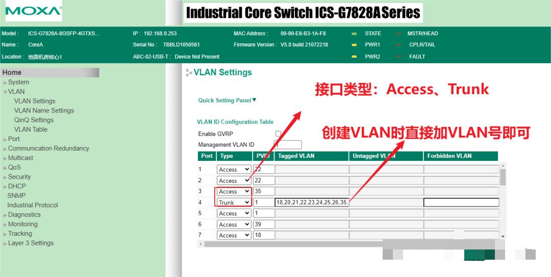 создании VLAN