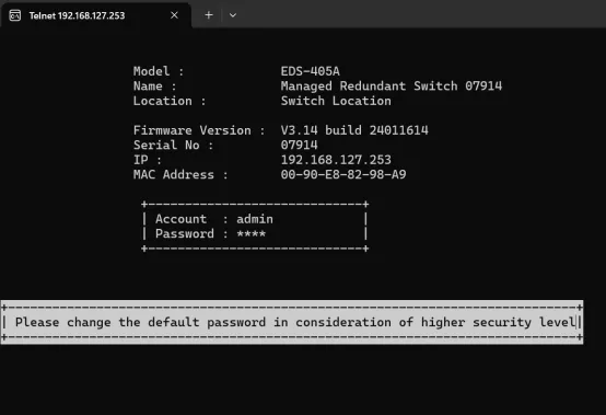 login interface