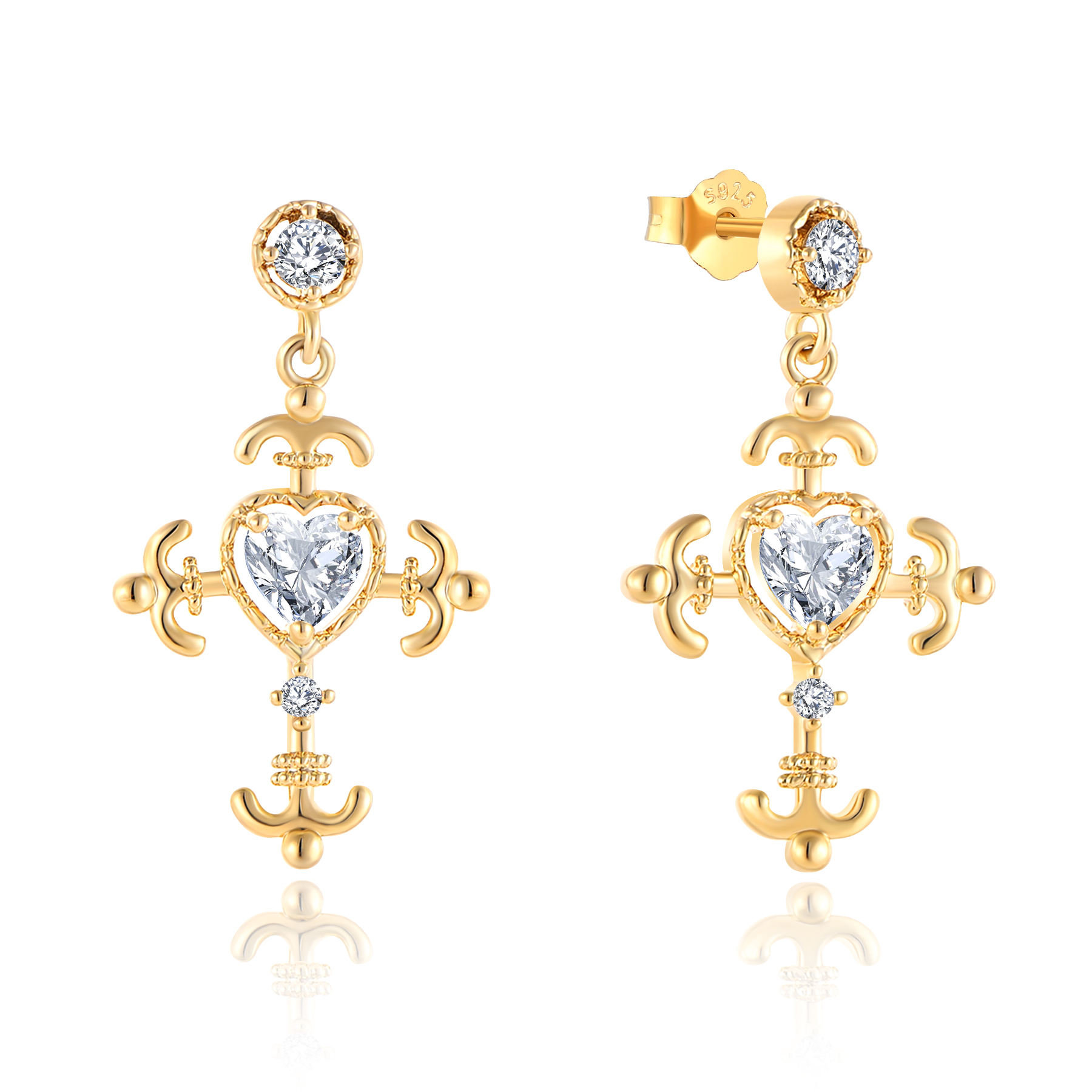 ENDLESS обычай OEM 18K золотые плакированные дизайнерские ювелирные изделия роскошь женщин минималистский циркон 925 стерлинга серебра длинные серёжки