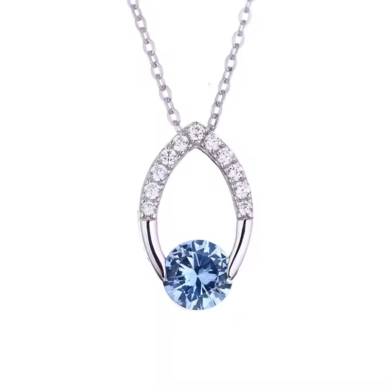 QX Custom OEM Fine Jewelry 925 Sterling Silver Zircon Романтичные женские подарочные ожерелья