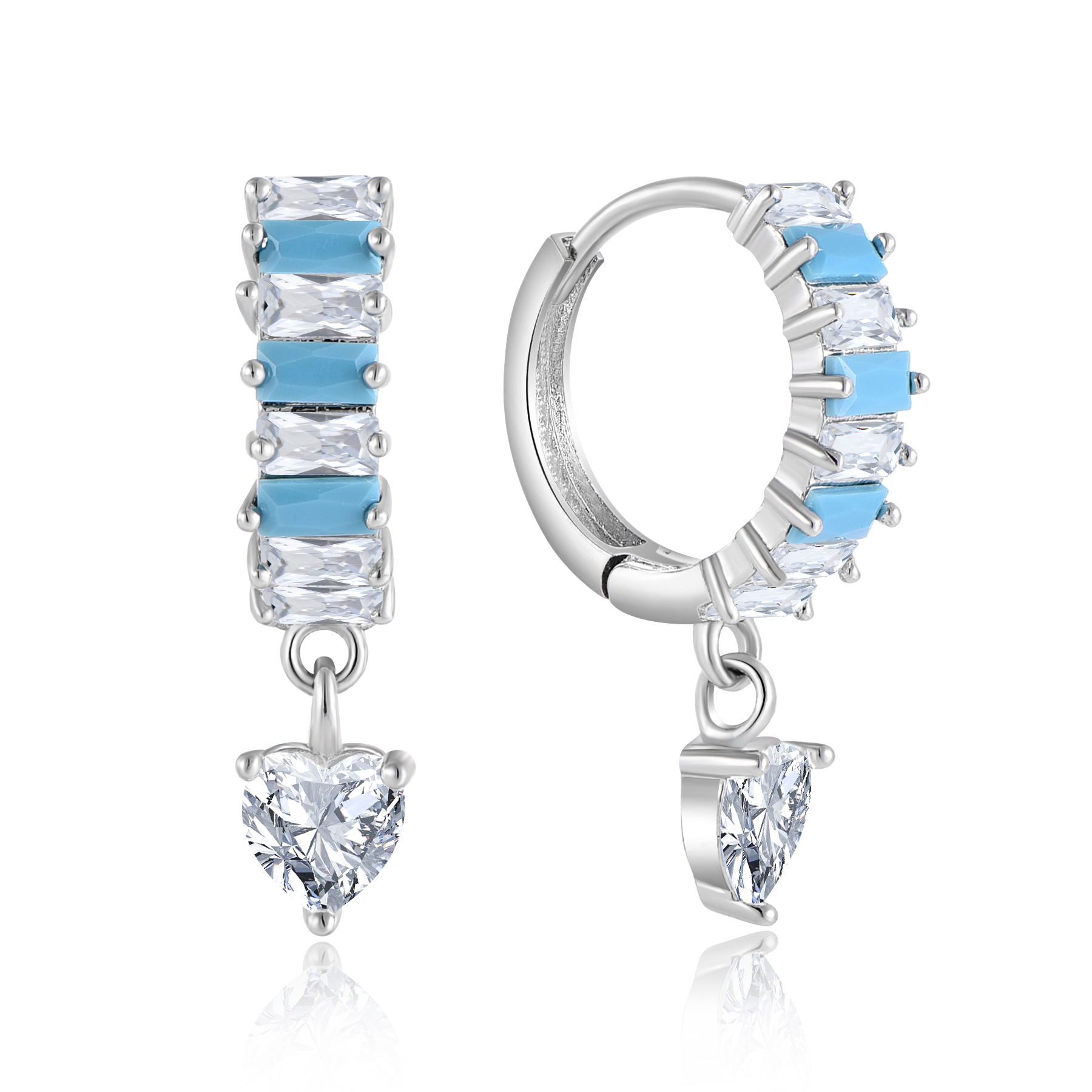 ENDLESS обычай OEM женщин ювелирные украшения роскошь элегантные 925 фунтов серебра циркон Хуп и хагги вокруг первоначальных сережек