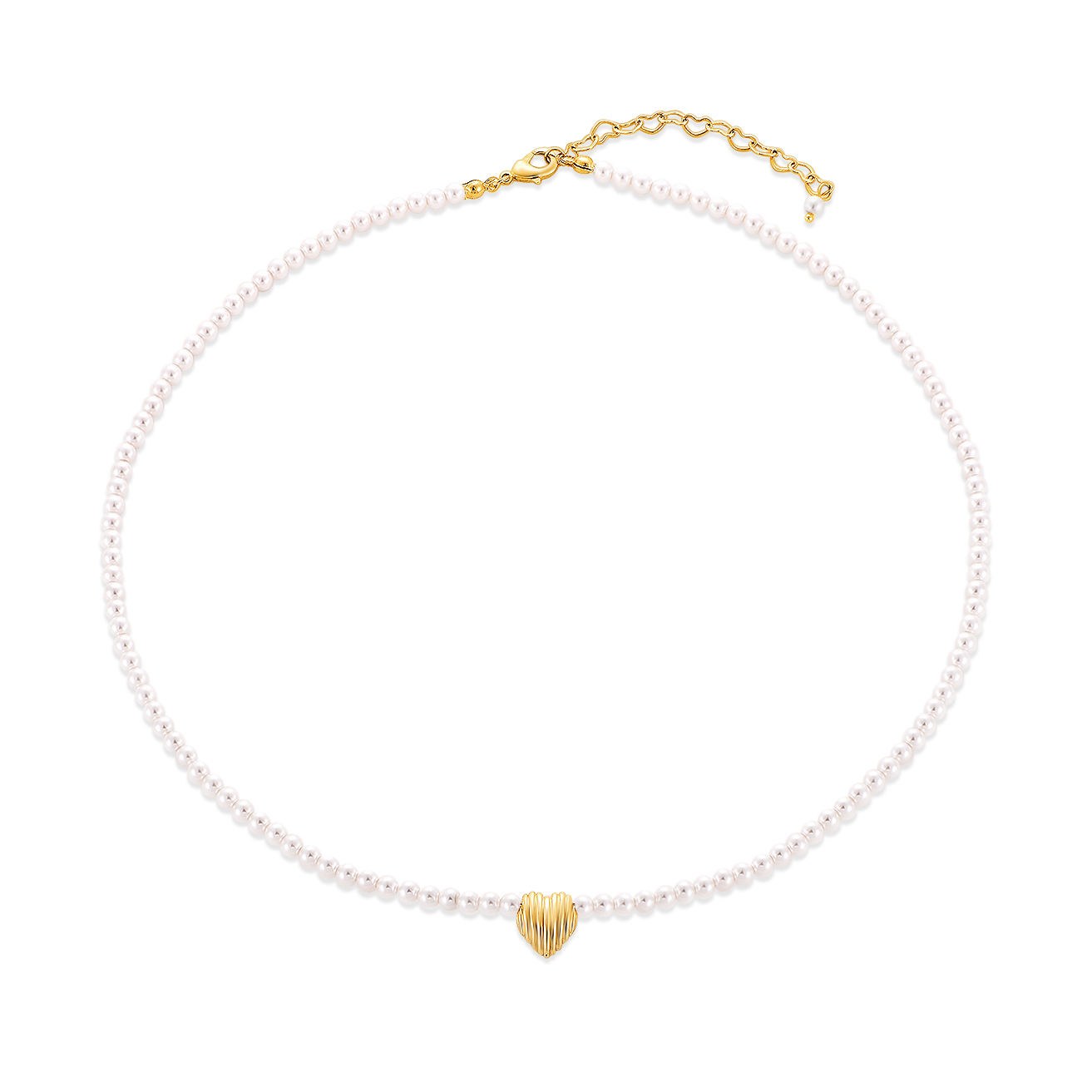 ENDLESS Сдела на заказ OEM Украшения 18-каратное золотых плит 925 стерлингового серебра пресноводной жемчужины ожерелья сердца женщин