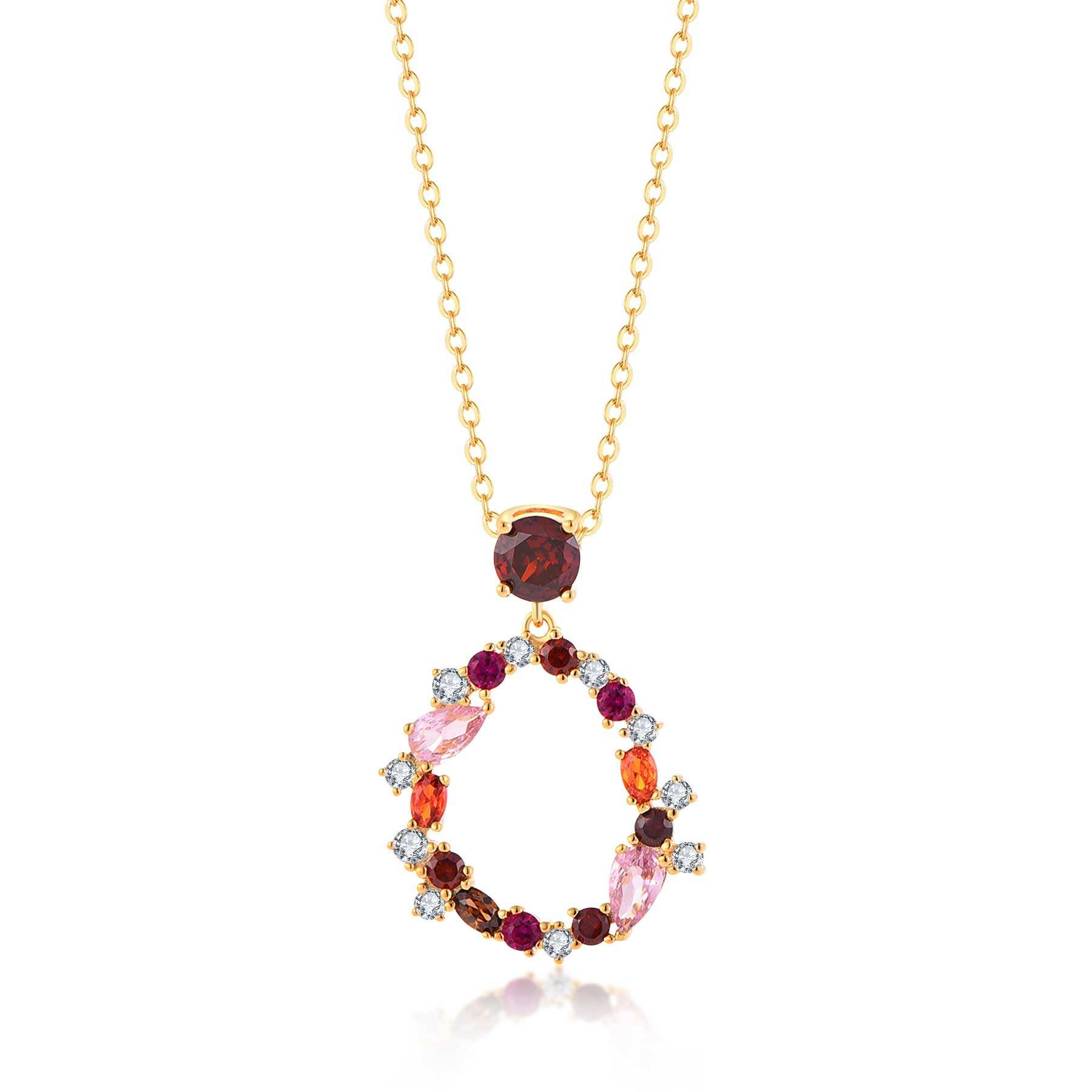 ENDLESS Индивидуальные ювелирные украшения 18K золотым покрытием 925 стерлингового серебра роскошный дизайн куб циркон женщин ожерелья