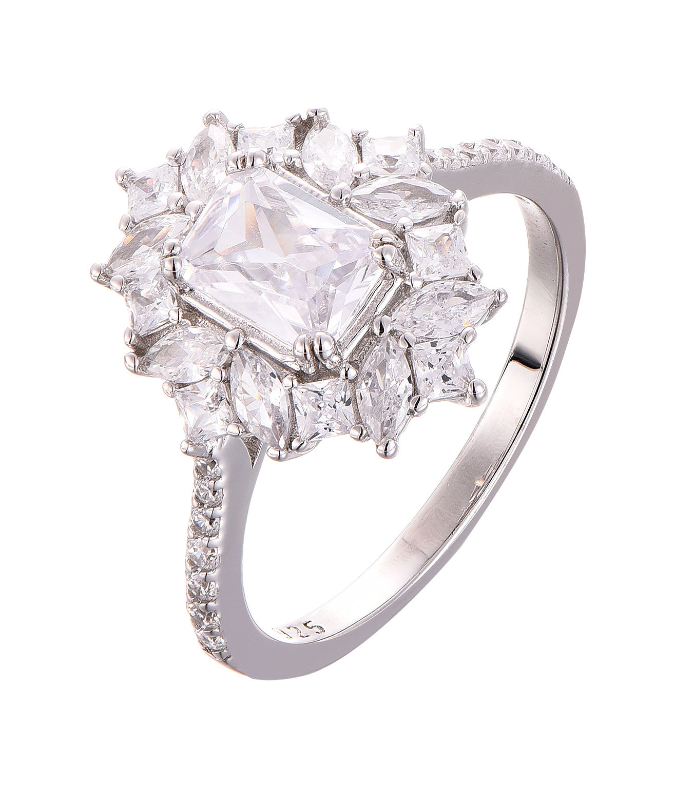 ENDLESS обычай OEM ювелирные изделия оптом 925 фунтов серебра большой кубический циркония обручальные кольца для женщин мужчин