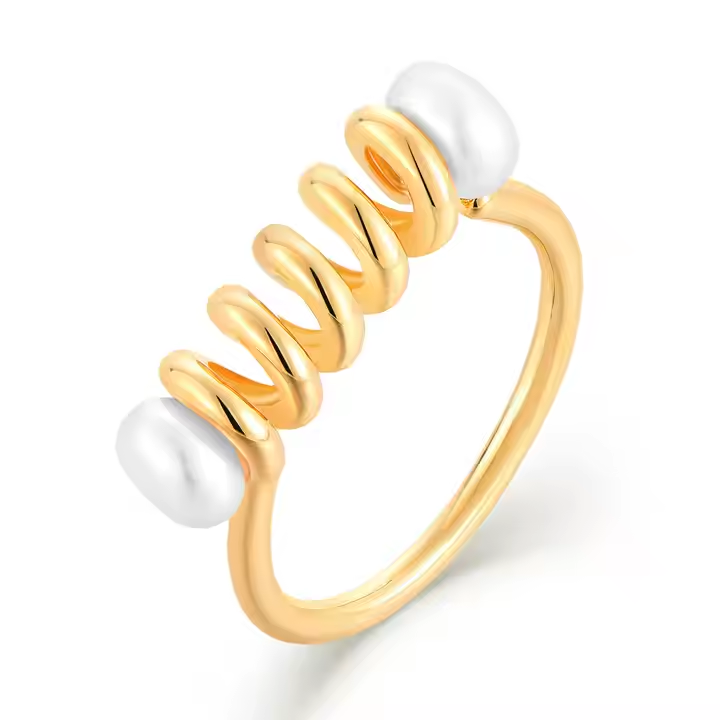 ENDLESS ювелирные украшения обычай Oem 925 стерлинга серебра 18k золотым покрытием жемчужные кольца для женщин оптом подарок партии