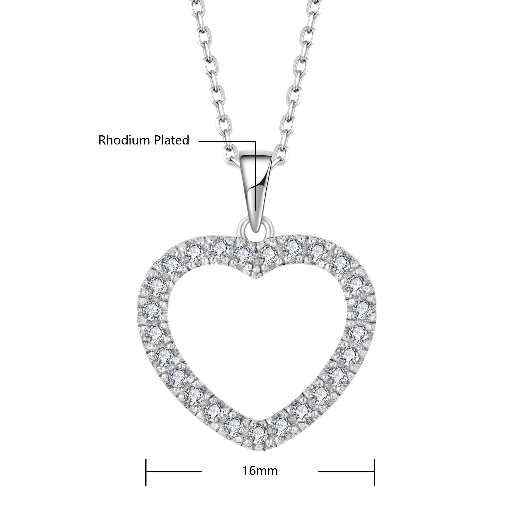 Обычай OEM сердце формы 5A CZ камень бриллиант 925 стерлинга серебра 18K золотым покрытием ювелирные подвески