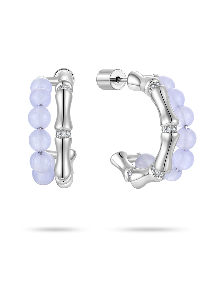 Серебряные серьги-полукольца с цветными камнями 925 пробы, женские модные серьги-кольца, идеальный подарок. В наличии несколько цветов, подходят для повседневной носки и вечеринок