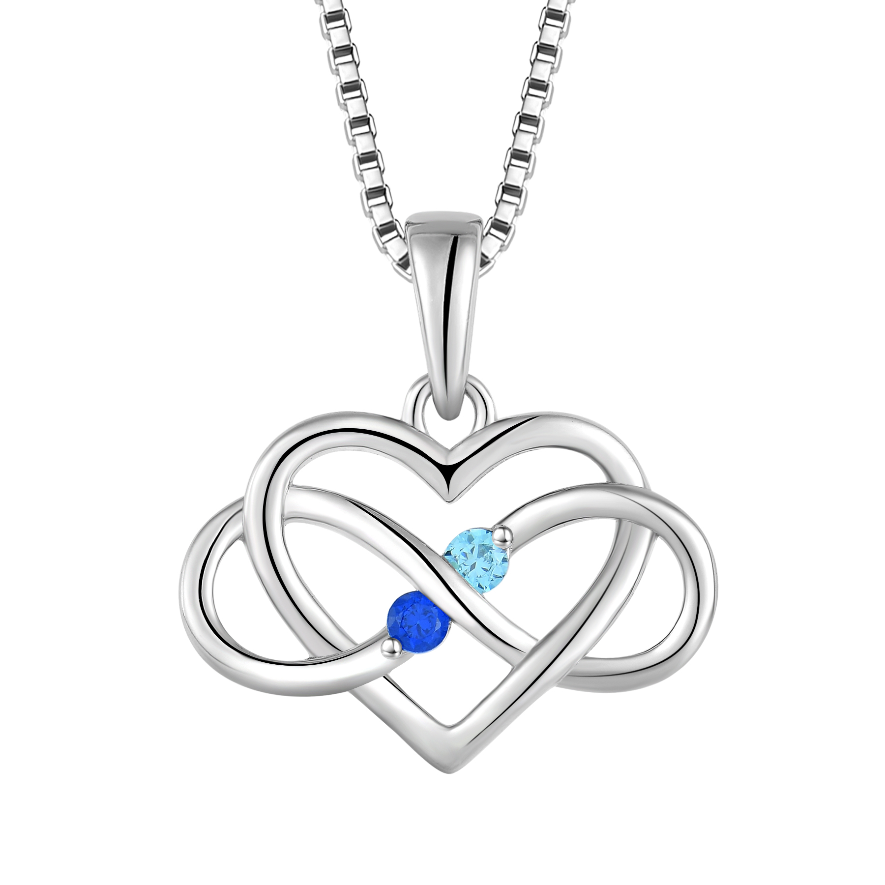 Колье «Бесконечное сердце» для женщин, подвеска в виде сердца с кубическим цирконием, колье из стерлингового серебра 925 для девушки