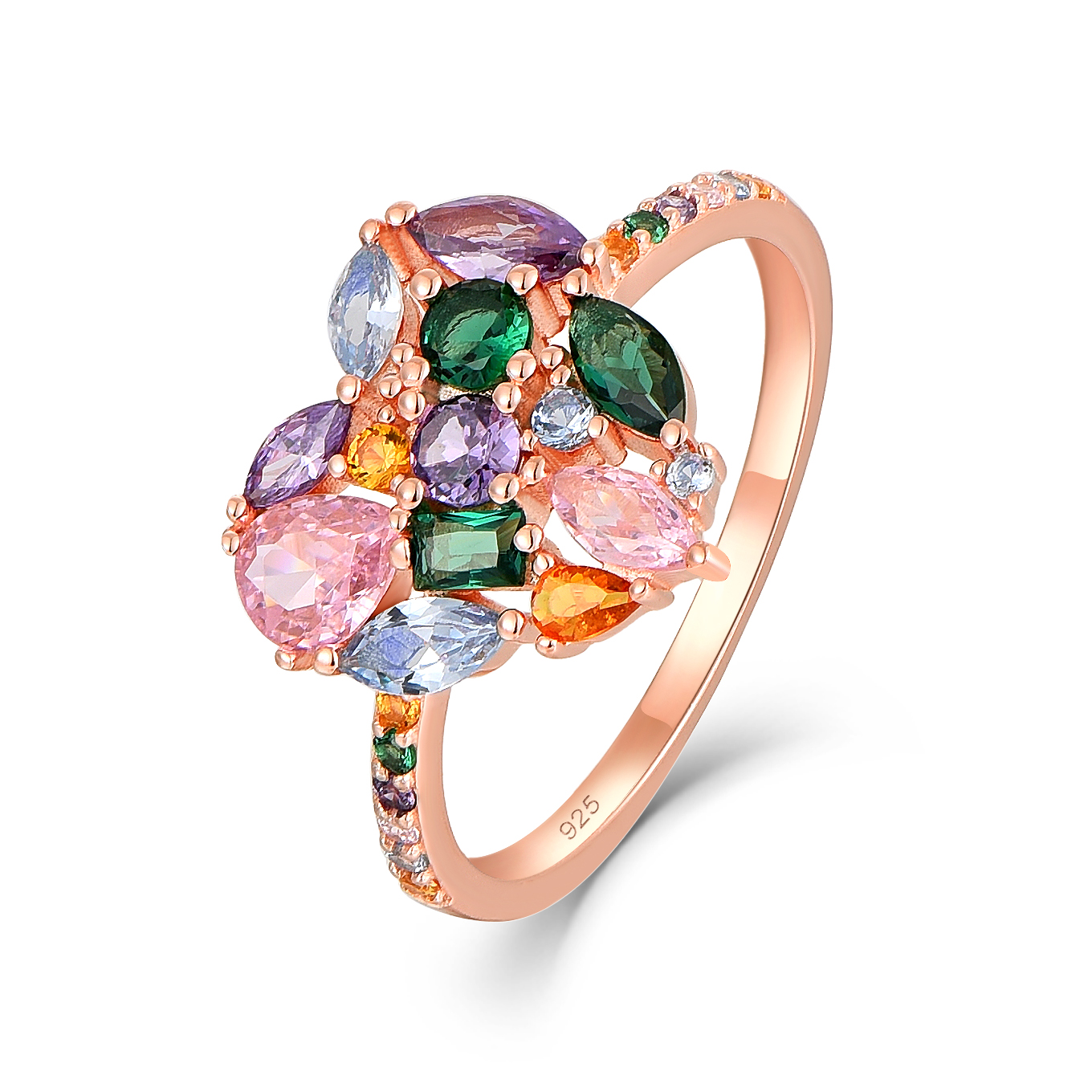 Смелые кольца из серебра 925 пробы в форме сердца с элегантным контрастом, прямые поставки с фабрики, возможен индивидуальный заказ (OEM)