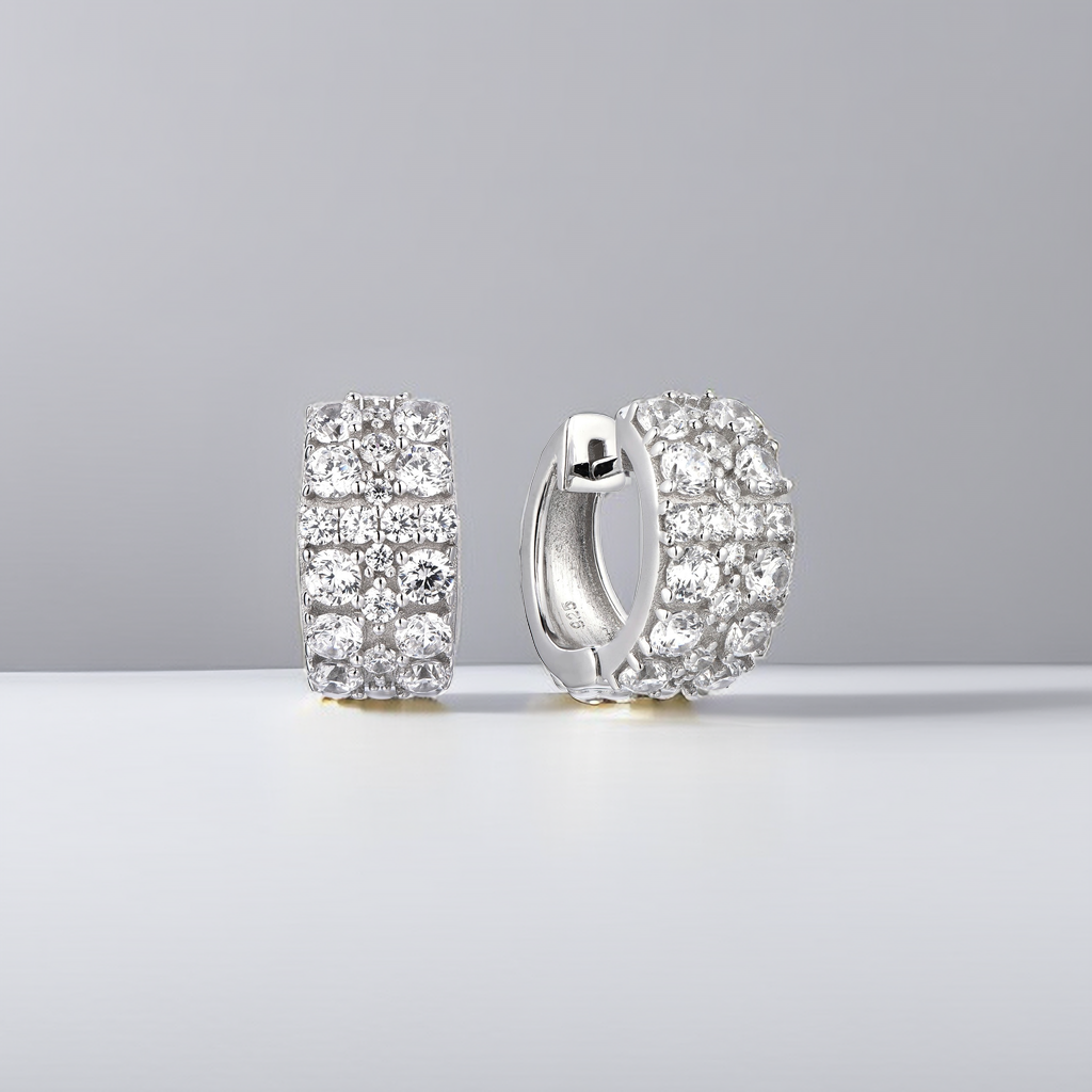 Ювелирные изделия OEM, украшения роскоши, 925 чистого серебра, 8A кубический цирконий, женские серьги