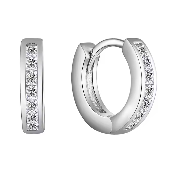 Высокое качество оптовая таможенная циркон 925 стерлинга серебра обычай Moissanite чары кубический циркония серьги для женщин