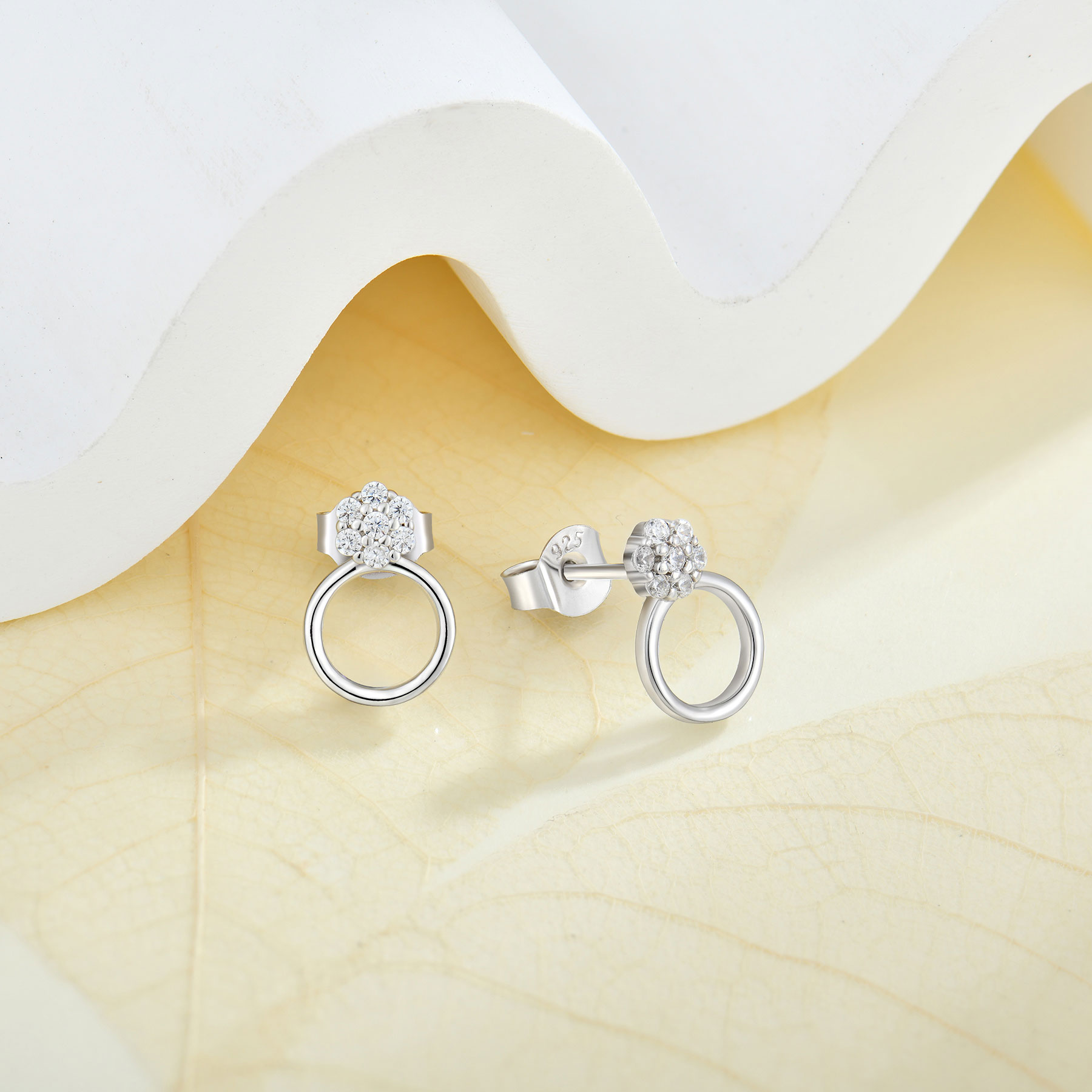 Свежесшитые на заказ украшения, сделанные на круглых букетах, девушки с родием, 925 сережки из чистого серебра и циркония