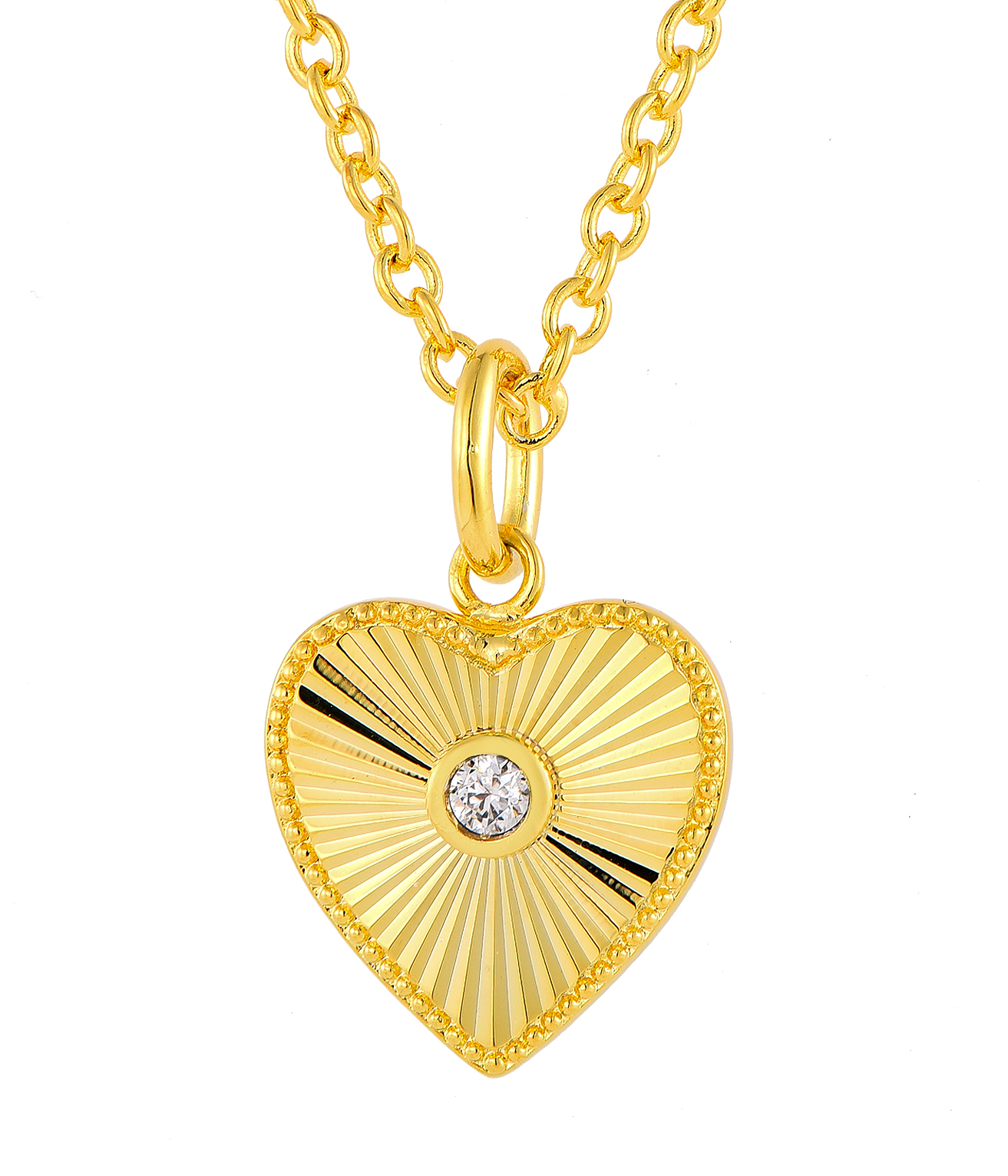 Кулон в форме сердца из серебра 925 пробы, изготовленный на станке с ЧПУ, с фианитами, покрытие золотом 18К или розовым золотом. Изящное ожерелье-амулет с подвеской в форме сердца