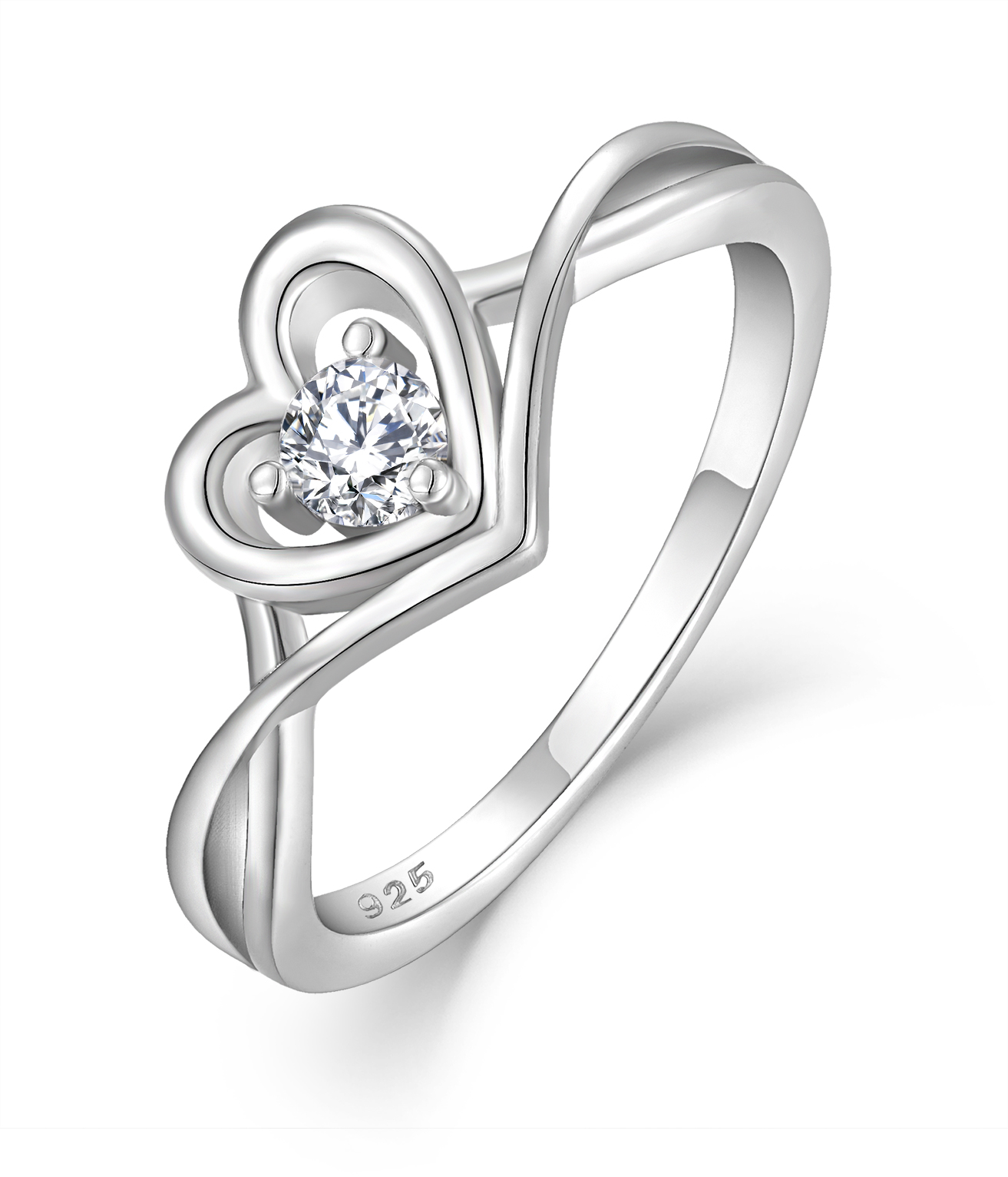 Кольцо в форме сердца из серебра 925 «Обещание и вечность», обручальное кольцо для женщин, свадебное кольцо, ювелирный подарок, кольцо дружбы, модное украшение, подарок на День святого Валентина