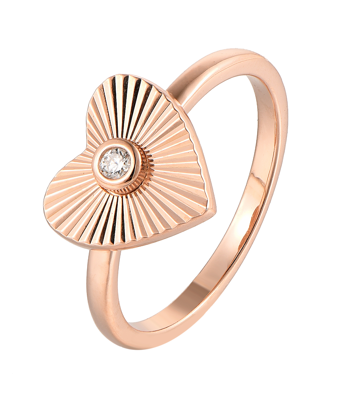 Кольцо сердце, серебро 925 пробы, ЧПУ обработка, фианит, OEM/ODM, изящное кольцо-символ любви для женщин