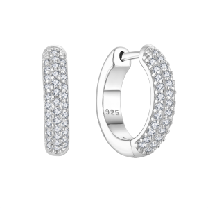 Китай серебро дамы обруч серьги производители