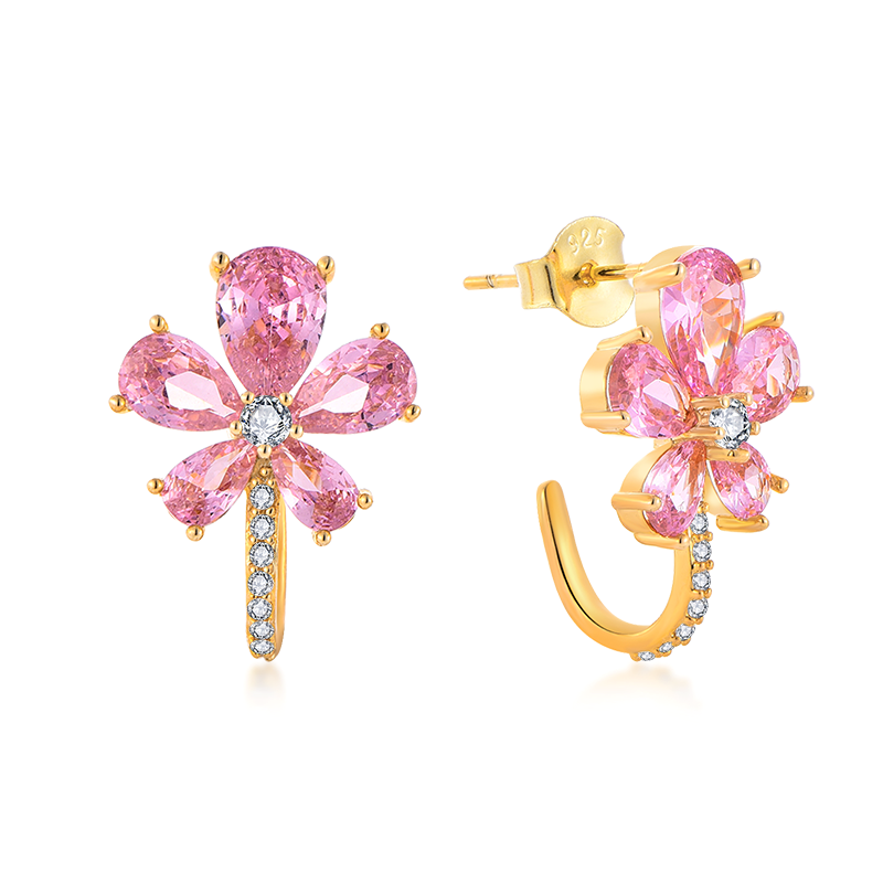 Серьги в форме лепестков для повседневной носки