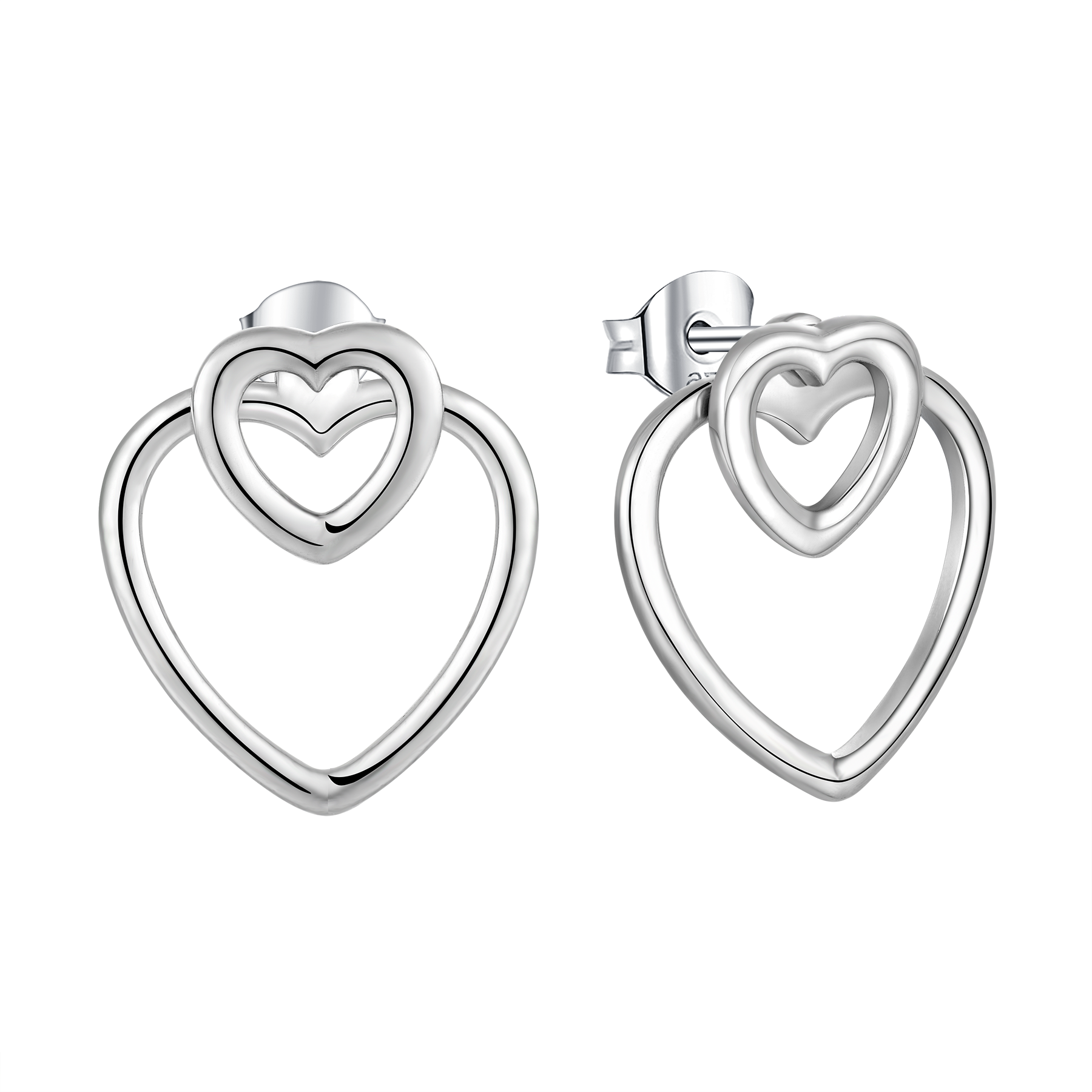 Серьги-сердца из стерлингового серебра 925 пробы Подходят для ежедневного ношения