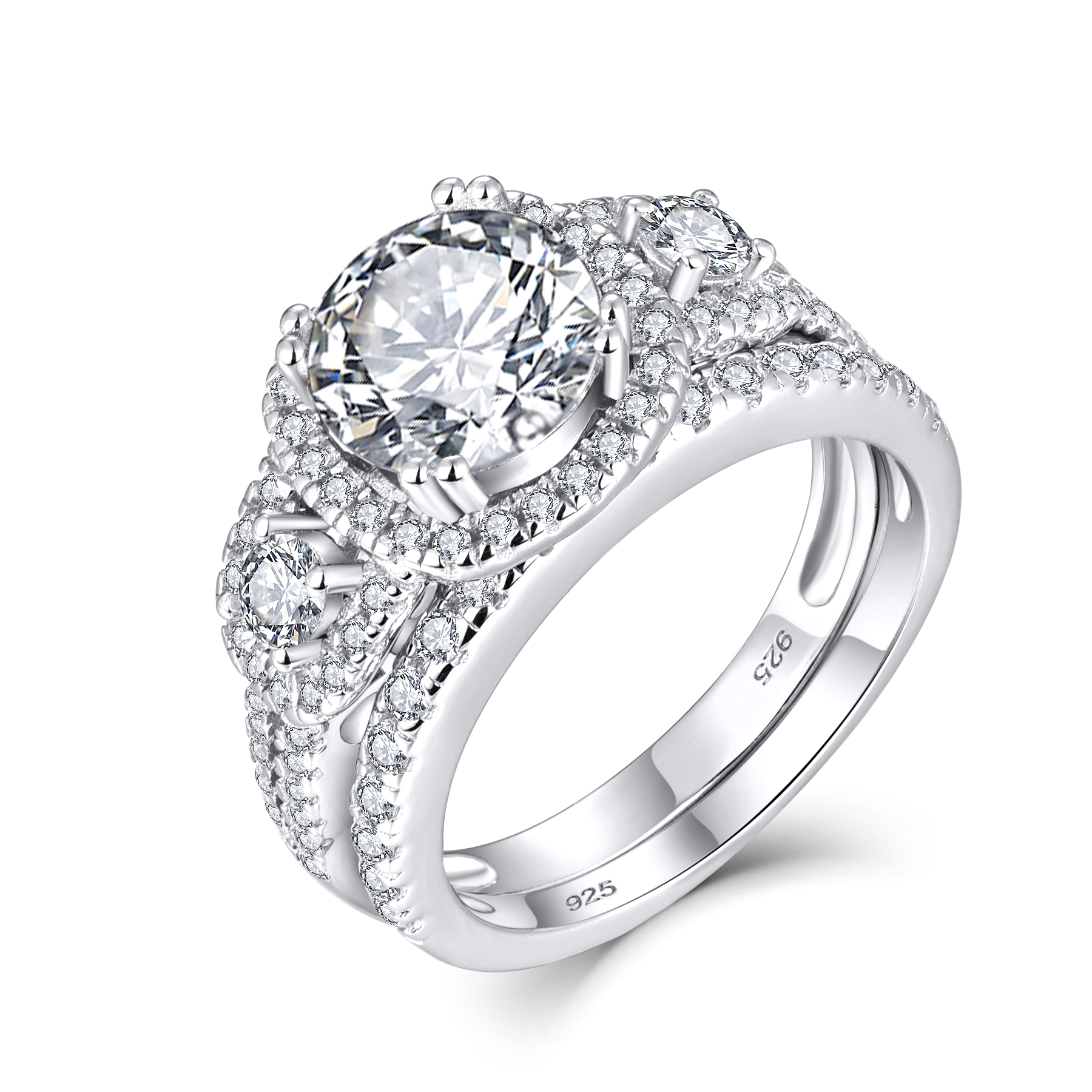 Набор колец из стерлингового серебра Подходит для повседневного ношения