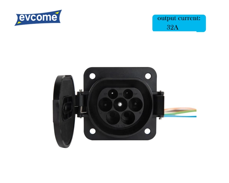 EVCOME Type 2 IEC 62196 Розетка (250 В 480 В 32 А) Разъем зарядного устройства для электромобилей без кабеля OEM ODM