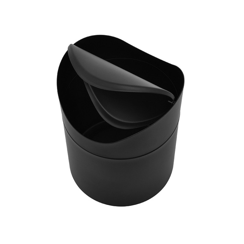 Мини-ведро для мусора с крышкой, черное, 1,5 л – компактное мусорное ведро для стола, офиса и дома