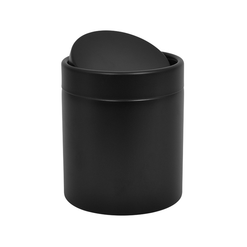 Мини-ведро для мусора, черное, 1,5 л – компактное, гигиеничное, для стола, офиса и дома