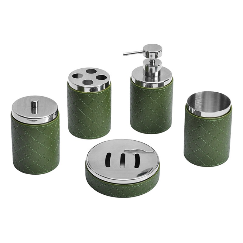 Комплект аксессуаров для ванной из нержавеющей стали, 5 предметов – несколько вариантов дизайна