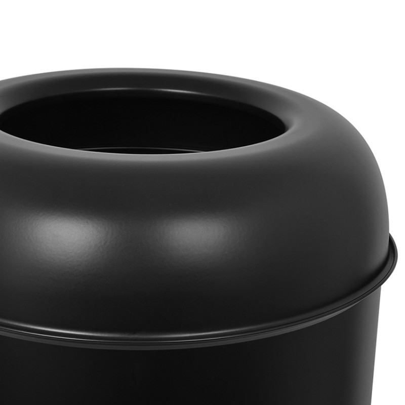 Круглый мусорный бак объемом 50 л с верхней крышкой в форме воронки