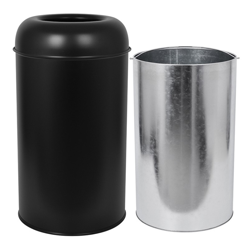 Круглый мусорный бак объемом 50 л с верхней крышкой в форме воронки