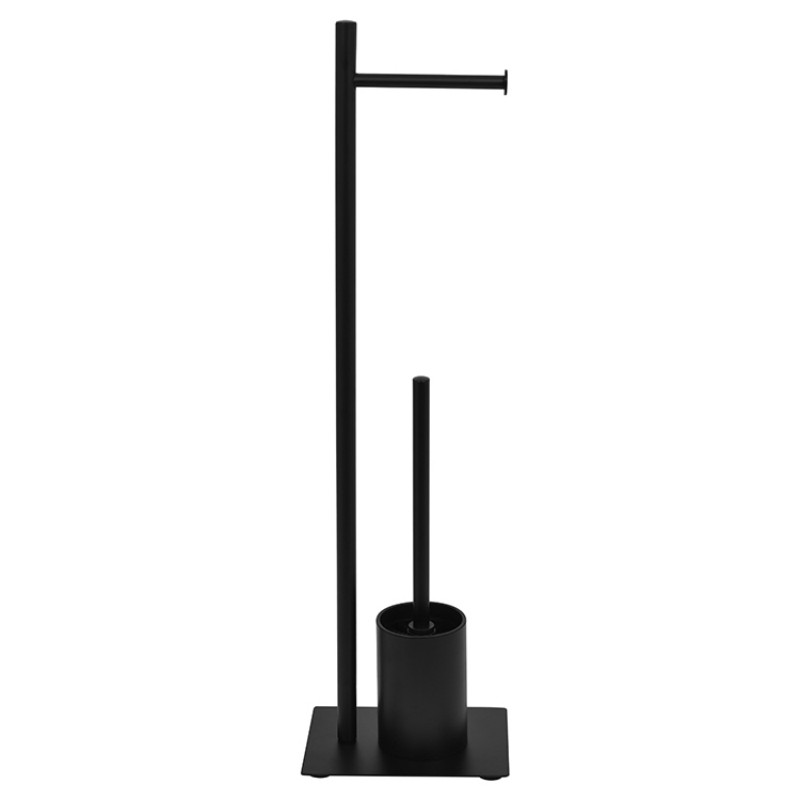 Металлическая подставка для туалетной бумаги и щетки, антикоррозийная, минималистичный дизайн
