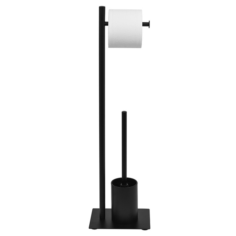 Металлическая подставка для туалетной бумаги и щетки, антикоррозийная, минималистичный дизайн