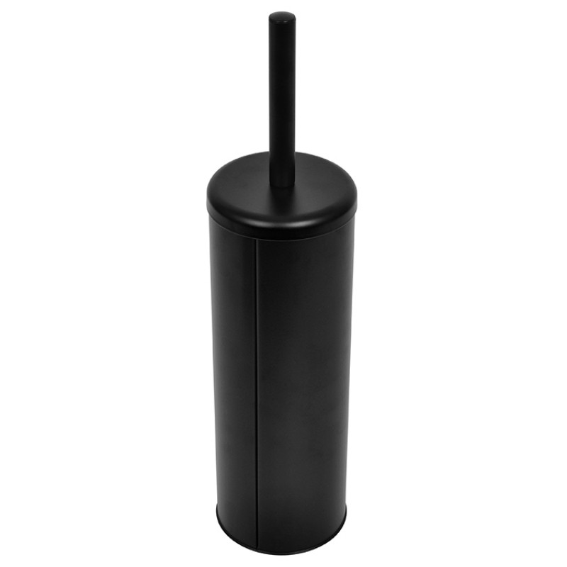 Металлическая туалетная щетка с закрытым держателем, матовый черный