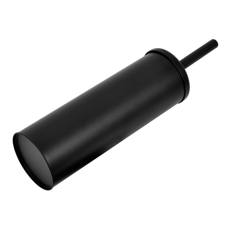 Металлическая туалетная щетка с закрытым держателем, матовый черный