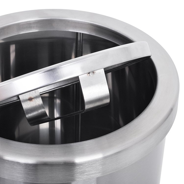 Мусорное ведро металлическое с крышкой, нержавеющая сталь, антикоррозийное, для офиса, гостиной, с антискользящим дном