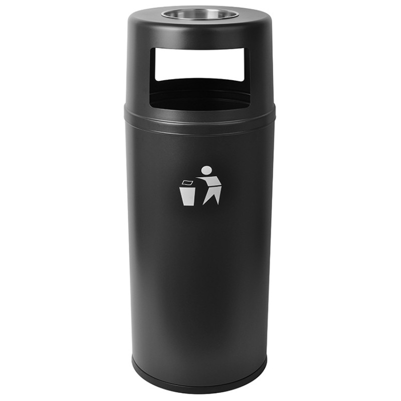 Мусорный бак из металла с отверстием для мусора для улицы и офиса