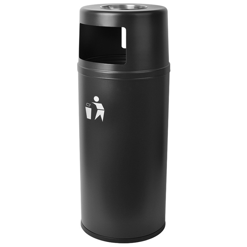 Мусорный бак из металла с отверстием для мусора для улицы и офиса