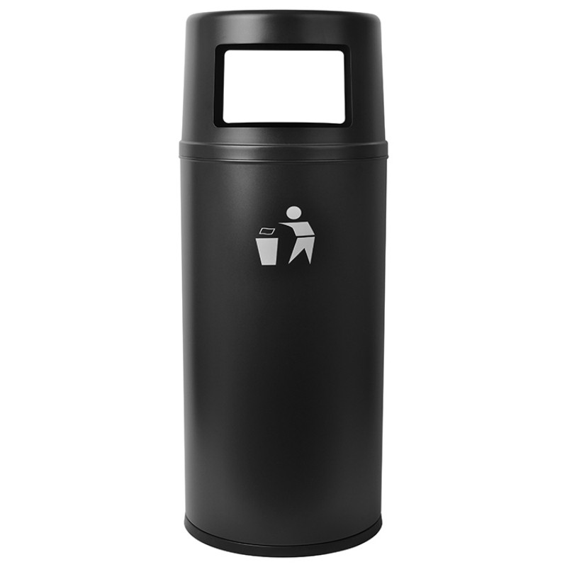 Мусорный бак из металла с отверстием для мусора для улицы и офиса