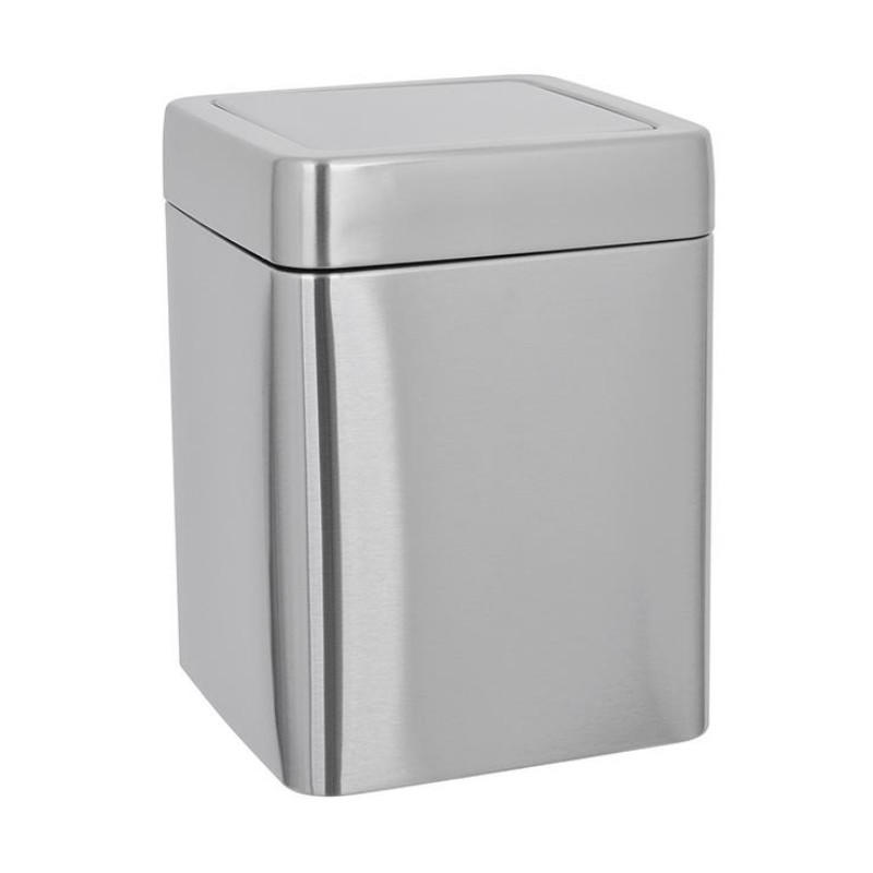 Мусорный бак из нержавеющей стали 5 л с антикоррозийным покрытием качающейся крышкой для ванной