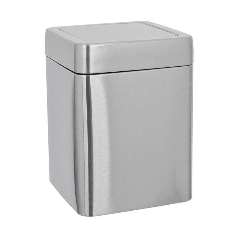 Мусорный бак из нержавеющей стали 5 л с антикоррозийным покрытием качающейся крышкой для ванной