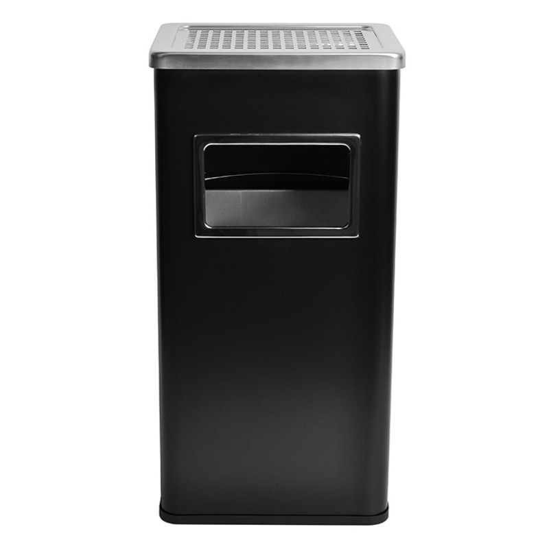 Мусорный бак из нержавеющей стали с боковым окном для офиса и улицы