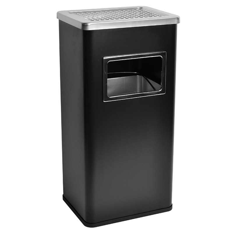 Мусорный бак из нержавеющей стали с боковым окном для офиса и улицы
