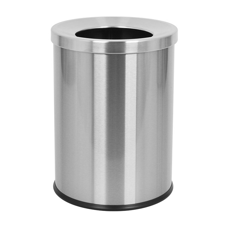 Мусорный бак из нержавеющей стали с открытым верхом, для общественных мест и кухни