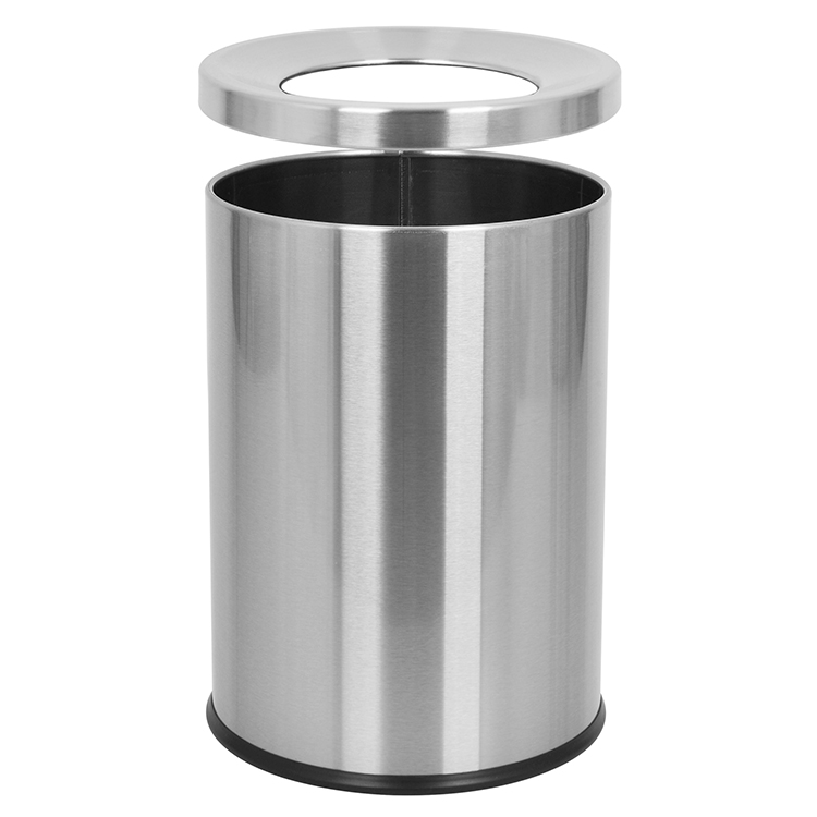 Мусорный бак из нержавеющей стали с открытым верхом, для общественных мест и кухни